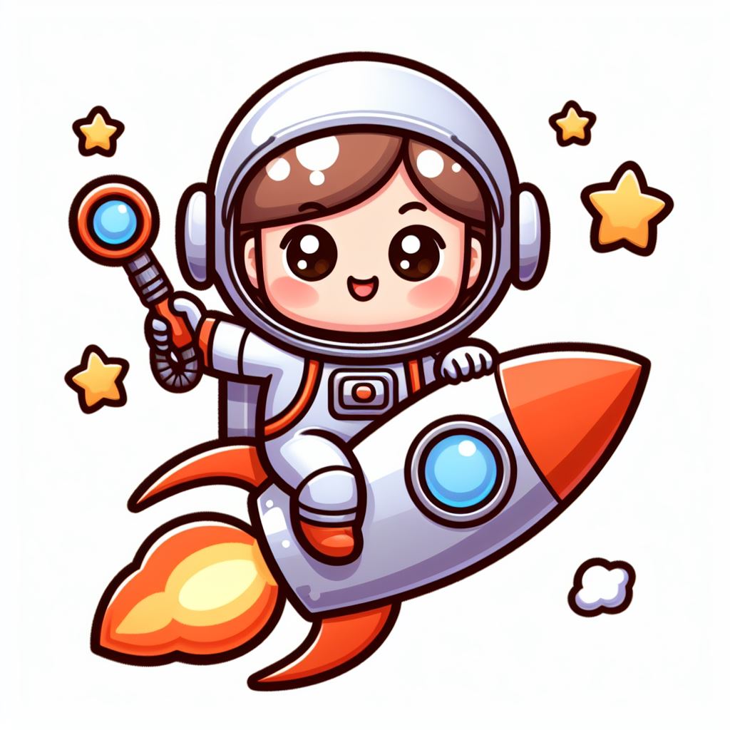 Premium Vector of Cute Astronaut Riding Rocket with Peace Sign Hand Cartoon Illustration