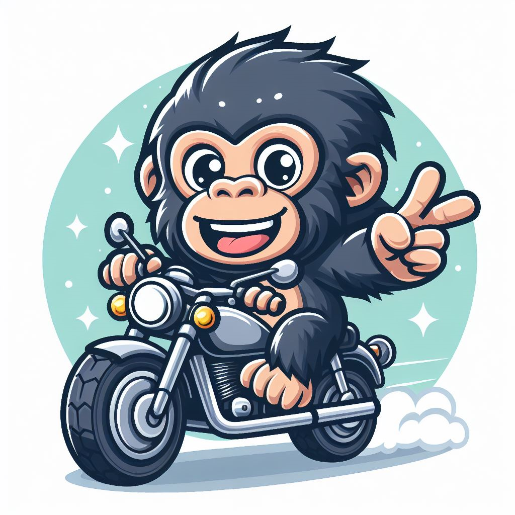 Vector illustration of smiling gorilla monkey