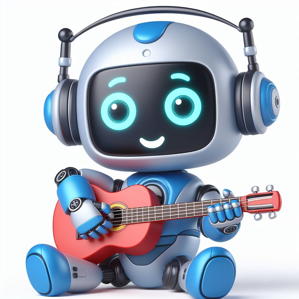 Cute humanoid robot mascot vector art