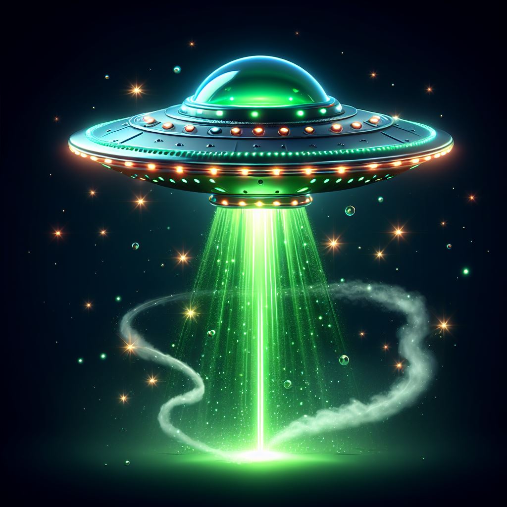 Download Free Vector: 3D UFOs with Bright Illumination