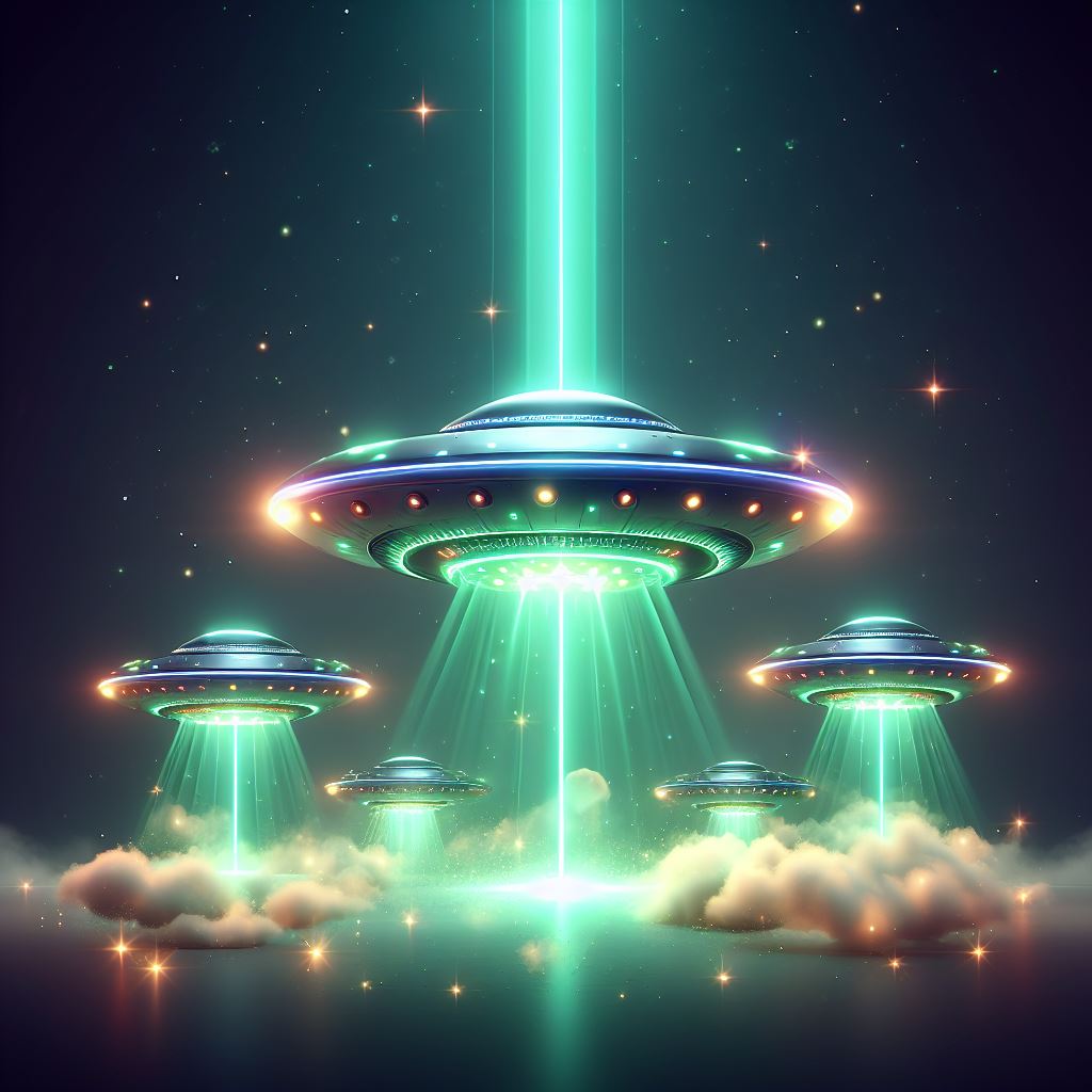 Free Download: 3D UFO Vector Illustration with Alien Spaceships