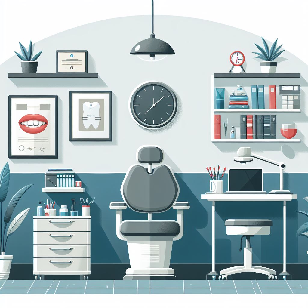 Blue Theme Dental Office: Free Download Vector Illustration