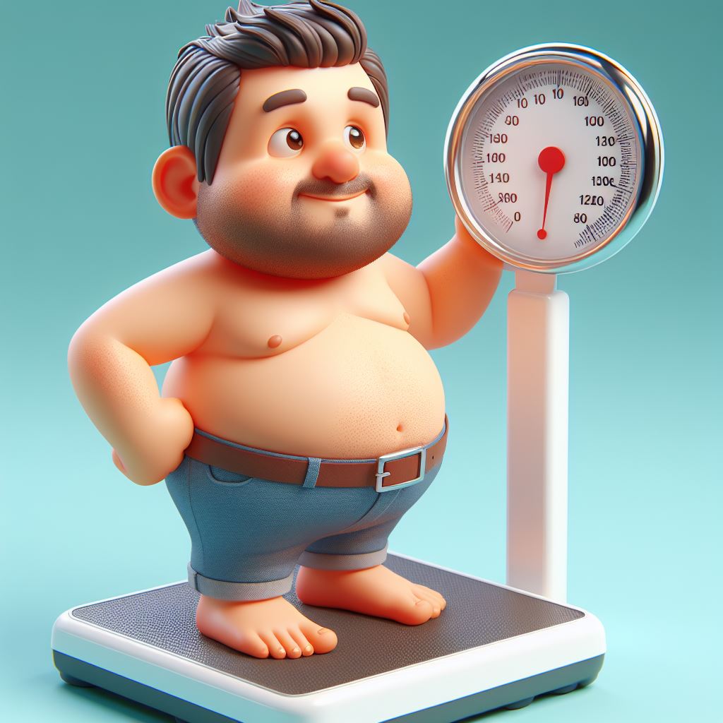 Free Banner Art: 3D Caricature Overweight Man - Download Now