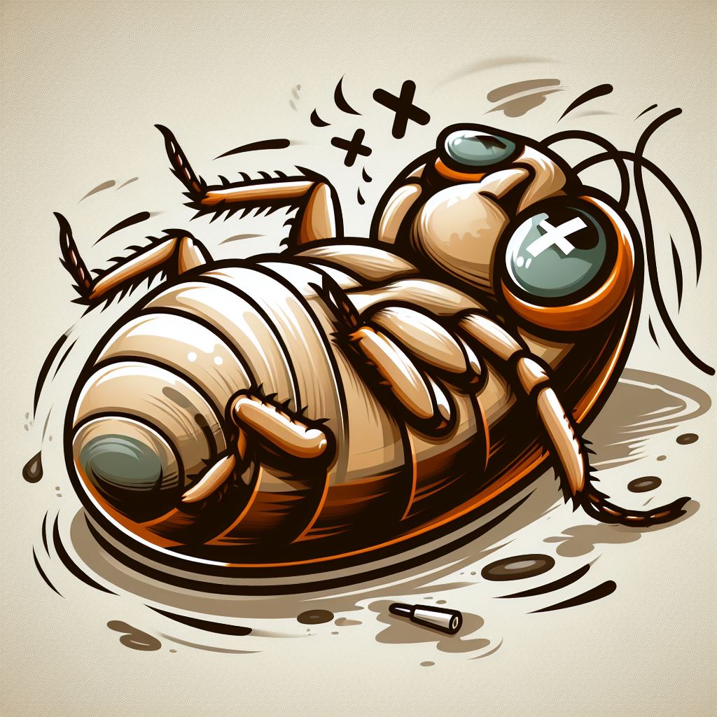 Cartoon Image: Dead Cockroach Free Download