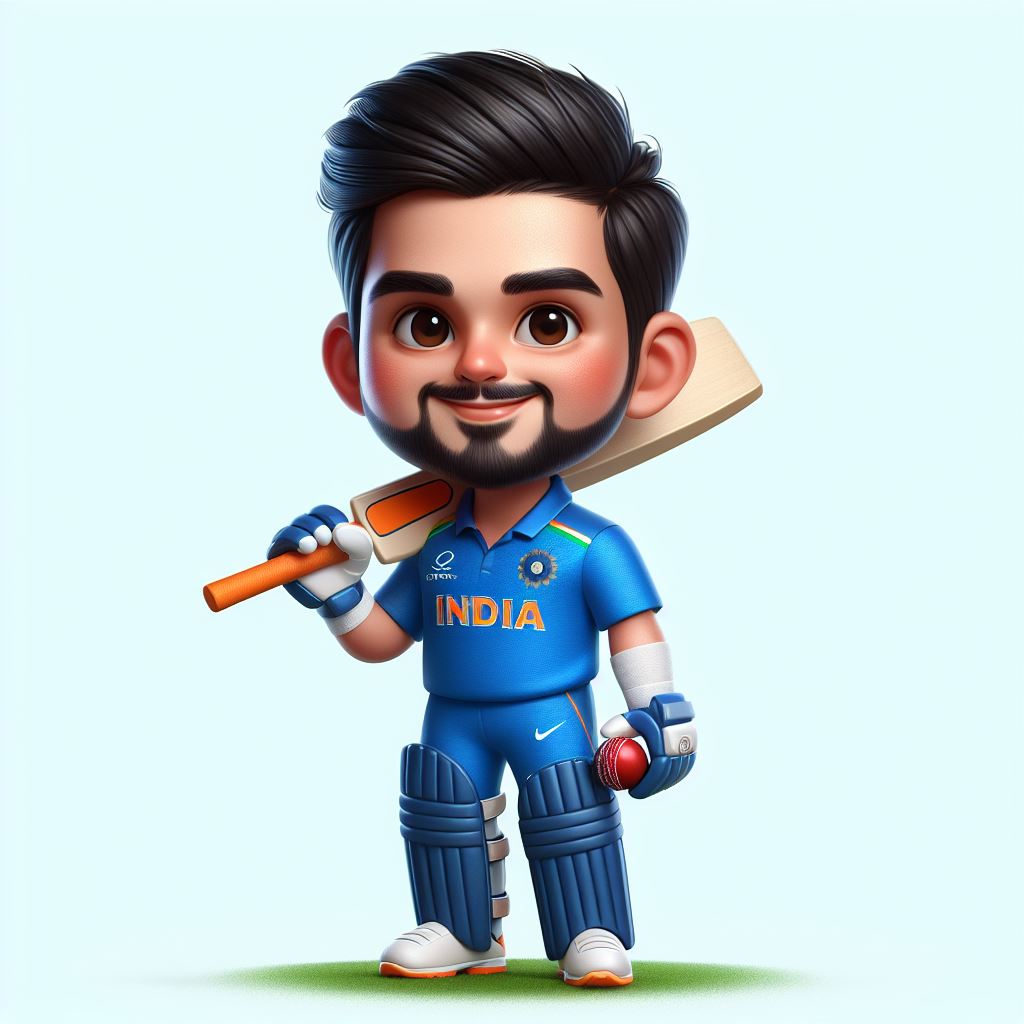 Cartoon Cricket Player Vector Art - Free Download