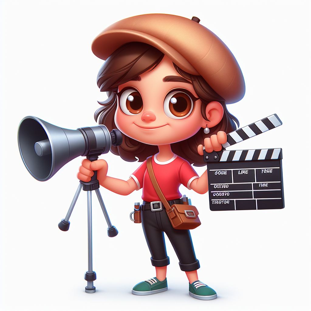 Director Girl Vector Art: Free Download of Character Illustration