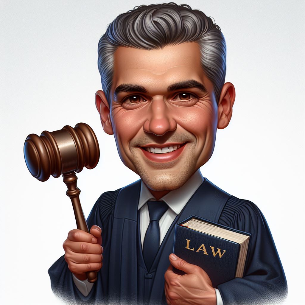 Free Judge Caricature for Game VFX Projects: Download Now