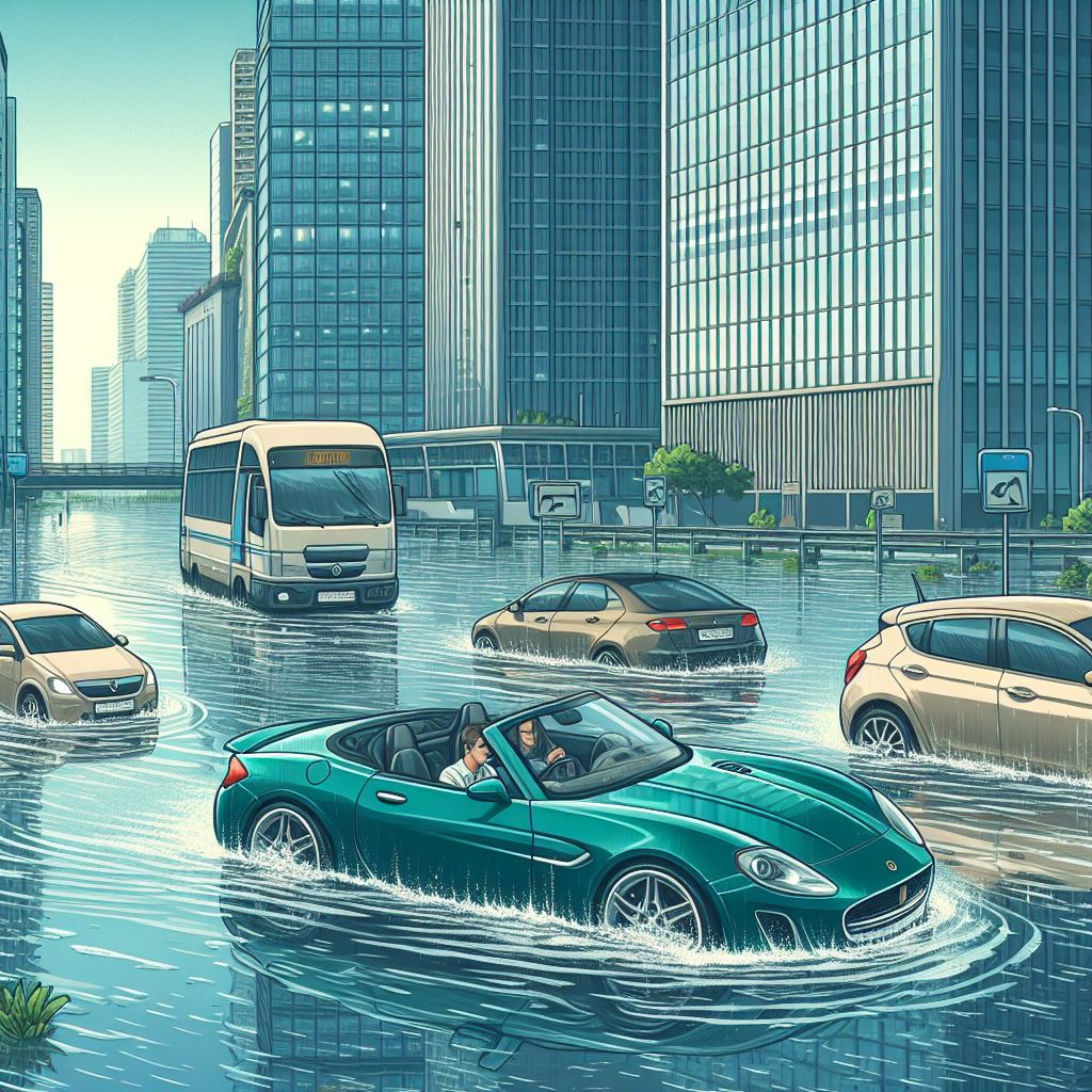 Free Download: Digital Art of Urban Flooding in the City