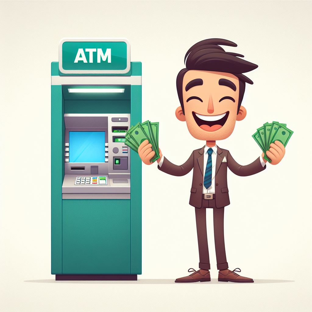 Cartoon Illustration of Businessman Celebrating with Money: Free Download