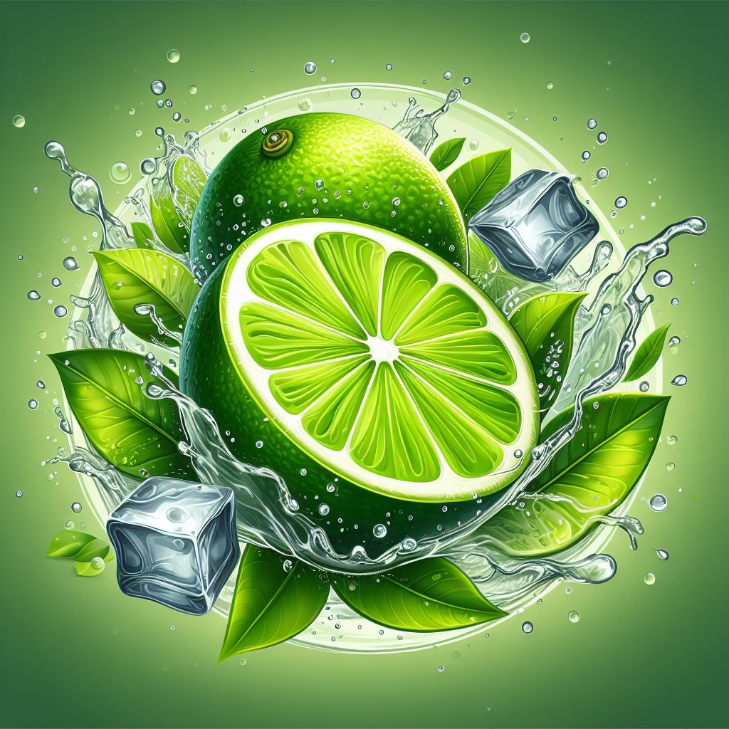 Free Download: Dynamic Lime Slice and Splash Vector Graphic