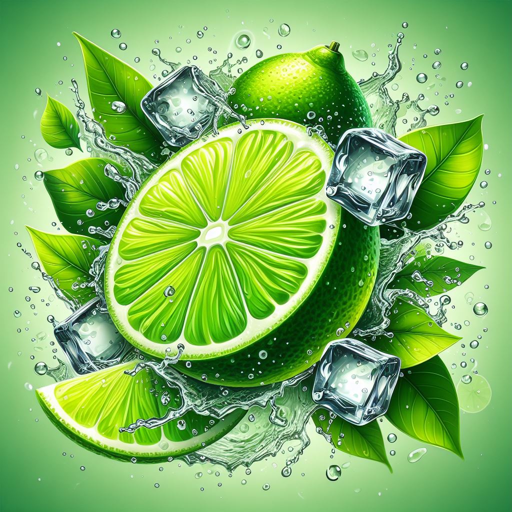 Free Digital Illustration: Refreshing Lime Drink in Vector Form