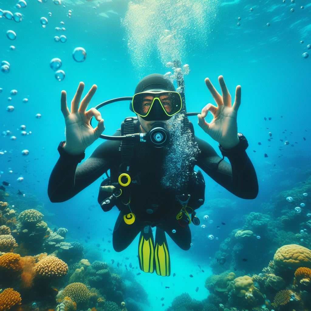 Advertise with Style: Digital Image of Scuba Diver in Action