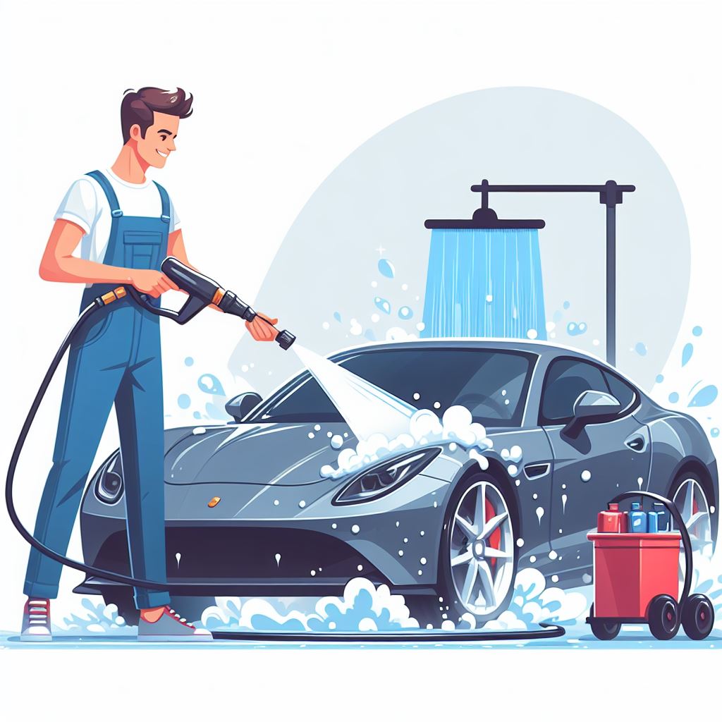 Rev Up Your Branding with a Free Car Wash Concept Illustration