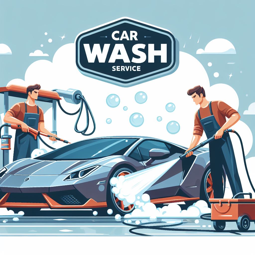 Gear Up Your Video Game VFX with a Free Car Wash Vector Illustration