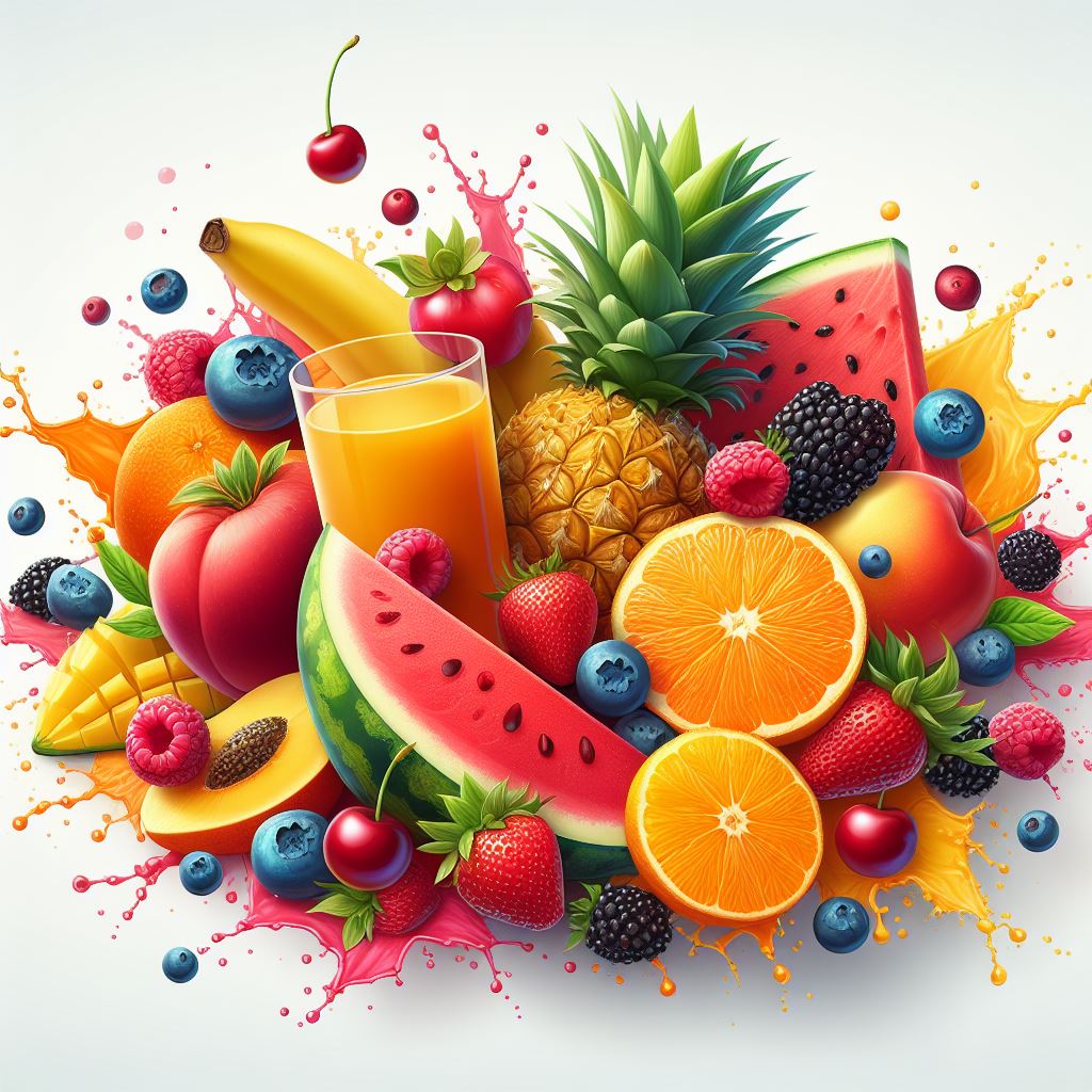 Free Download: Refreshing Splash of Juice with Sweet Fruits