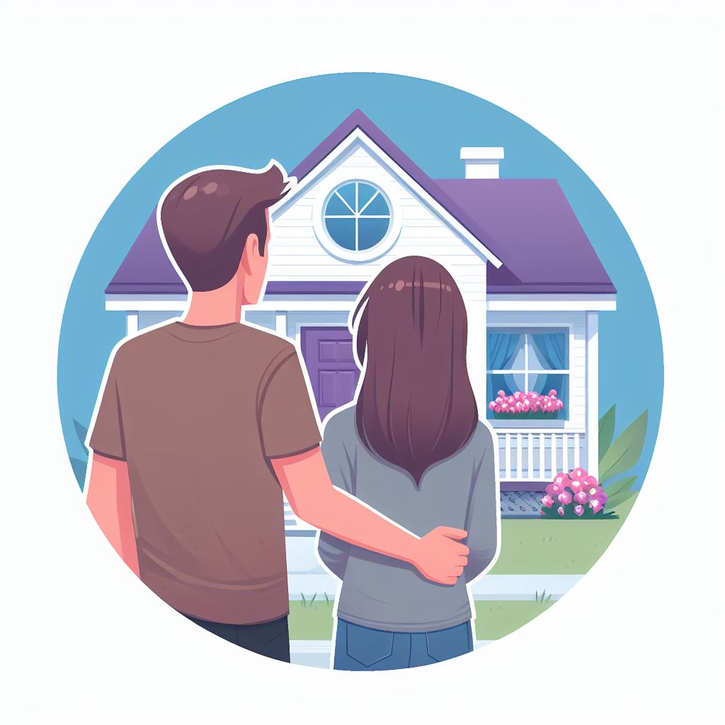 Download Free: Couple Showing Charming Home Front