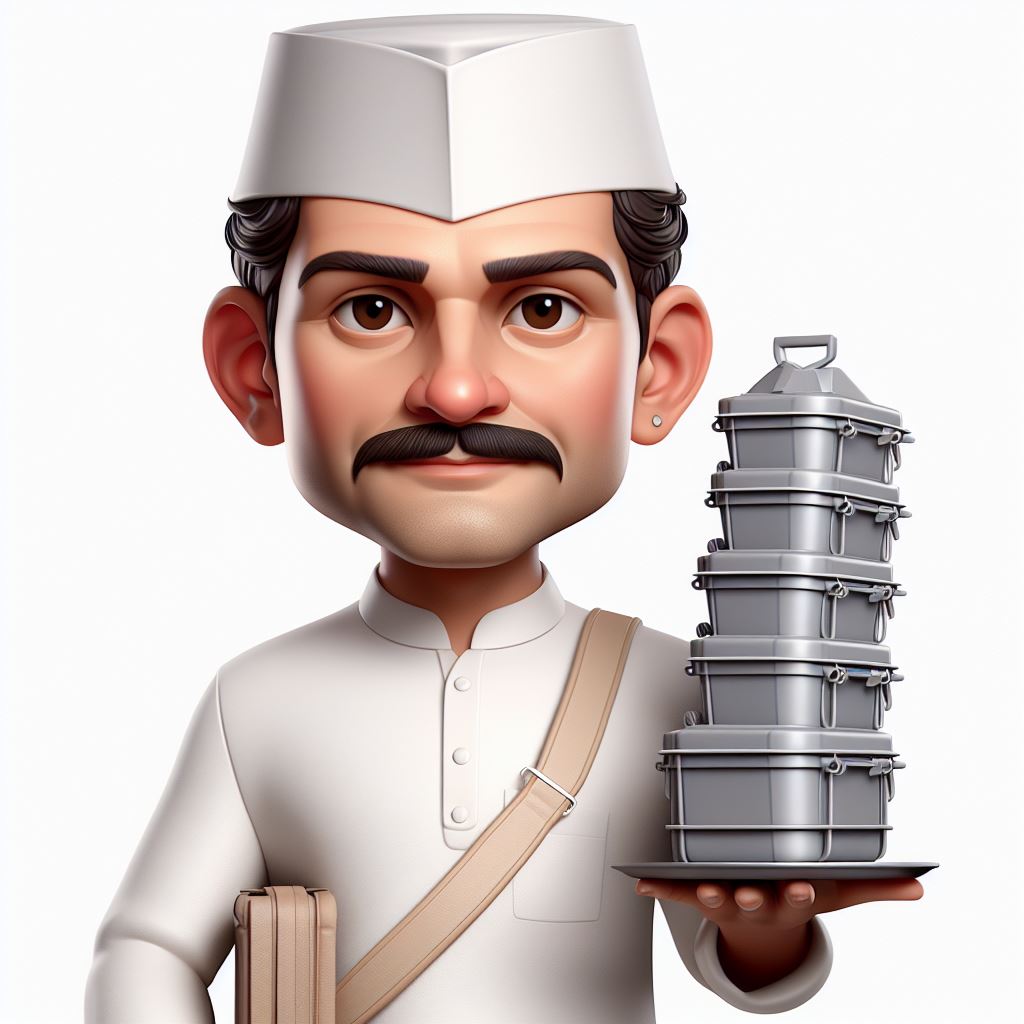 Royalty-Free Mumbai Dabbawala Caricature: Free Download Image