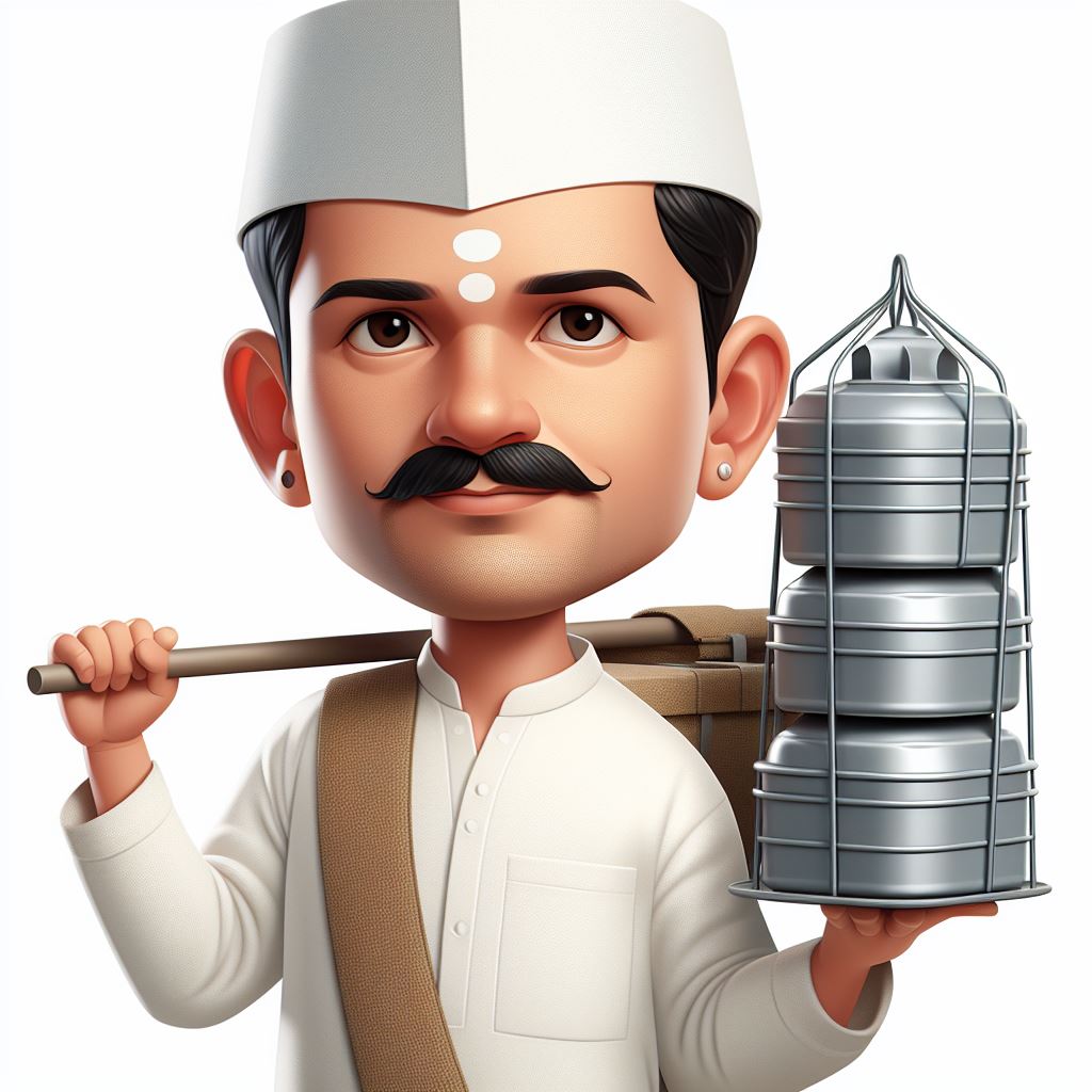 Mumbai Dabbawala Character: Instant Download 3D Illustration