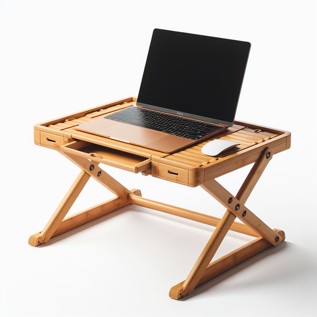 Transform Your Space: Download Now - Portable Bamboo Laptop Table Images