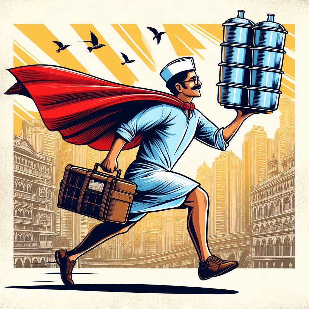 Instant Download: Mumbai Dabbawala Caricature in 3D Style