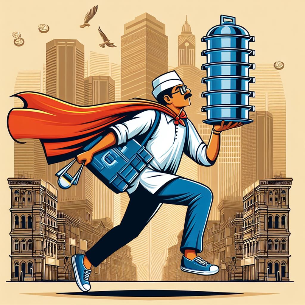 Royalty-Free Mumbai Dabbawala 3D Caricature: Download Now