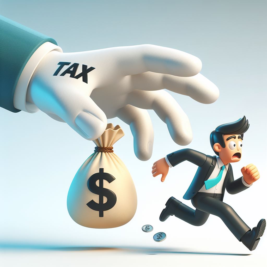 Stylized Tax Troubles Wallpaper - 3D Rendered Image