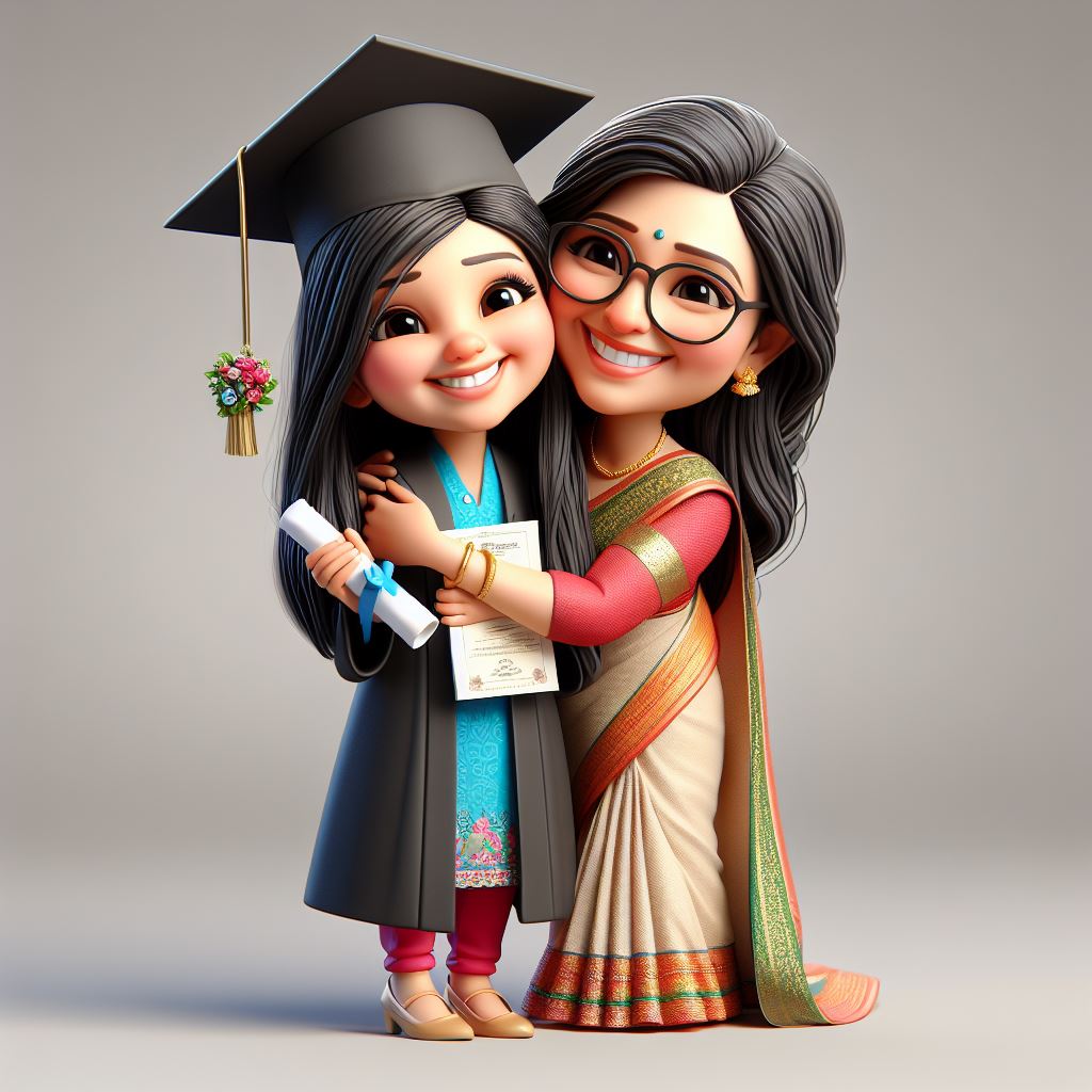 Download Here: Indian Mother and Daughter Graduation Joy