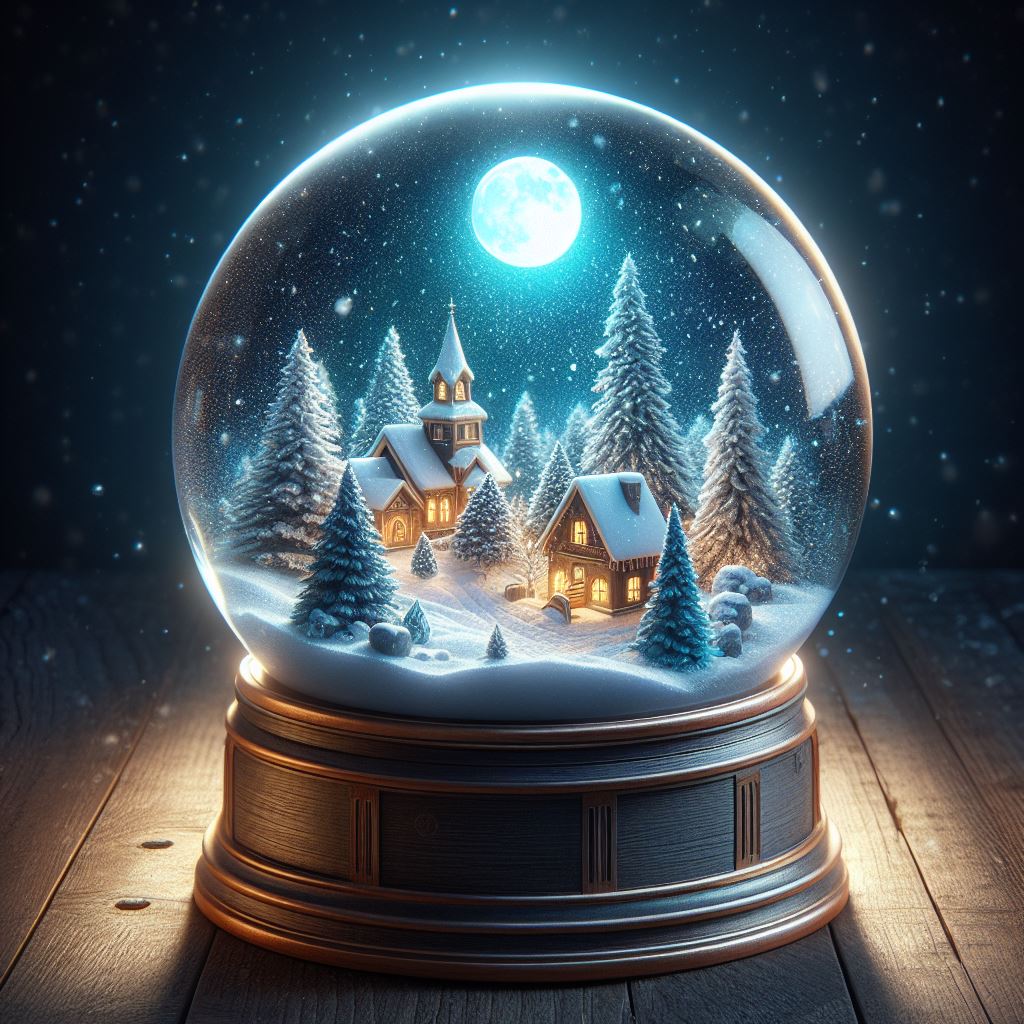 Download Now: Snow Globe on Wooden Base Image