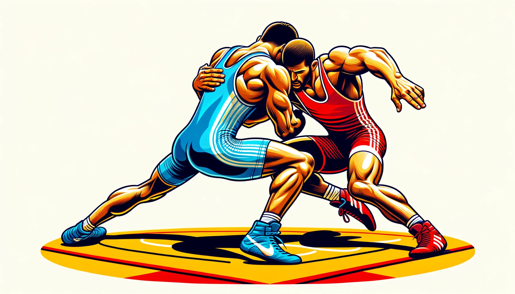 Free Download: Dynamic Wrestlers Match Illustration