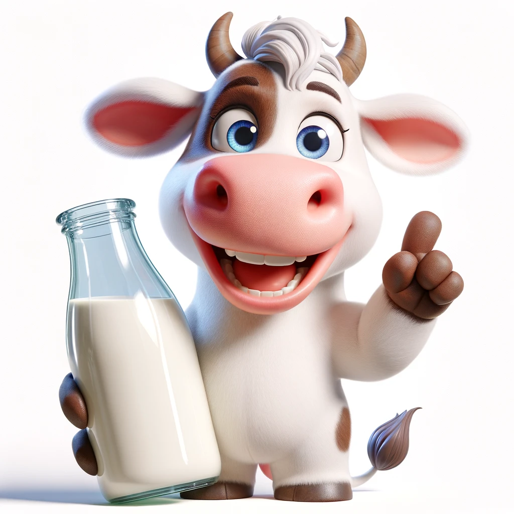 Free Download: Anthropomorphic Cow Cartoon in 3D