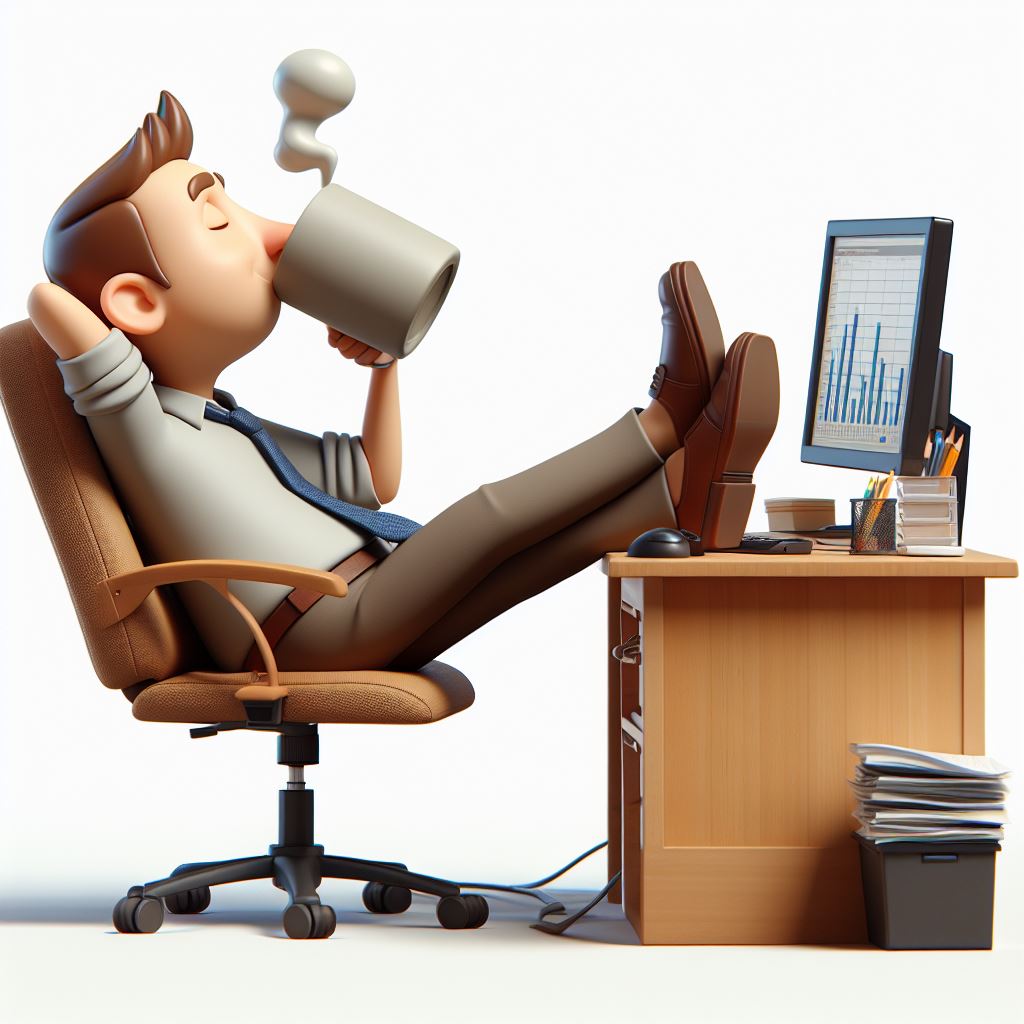 "Download Now: Amusing Desk Worker 3D Caricature, Freebie Delight