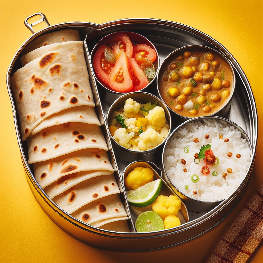 Download Here: Maharashtrian Lunch in Stainless Steel Tiffin Picture